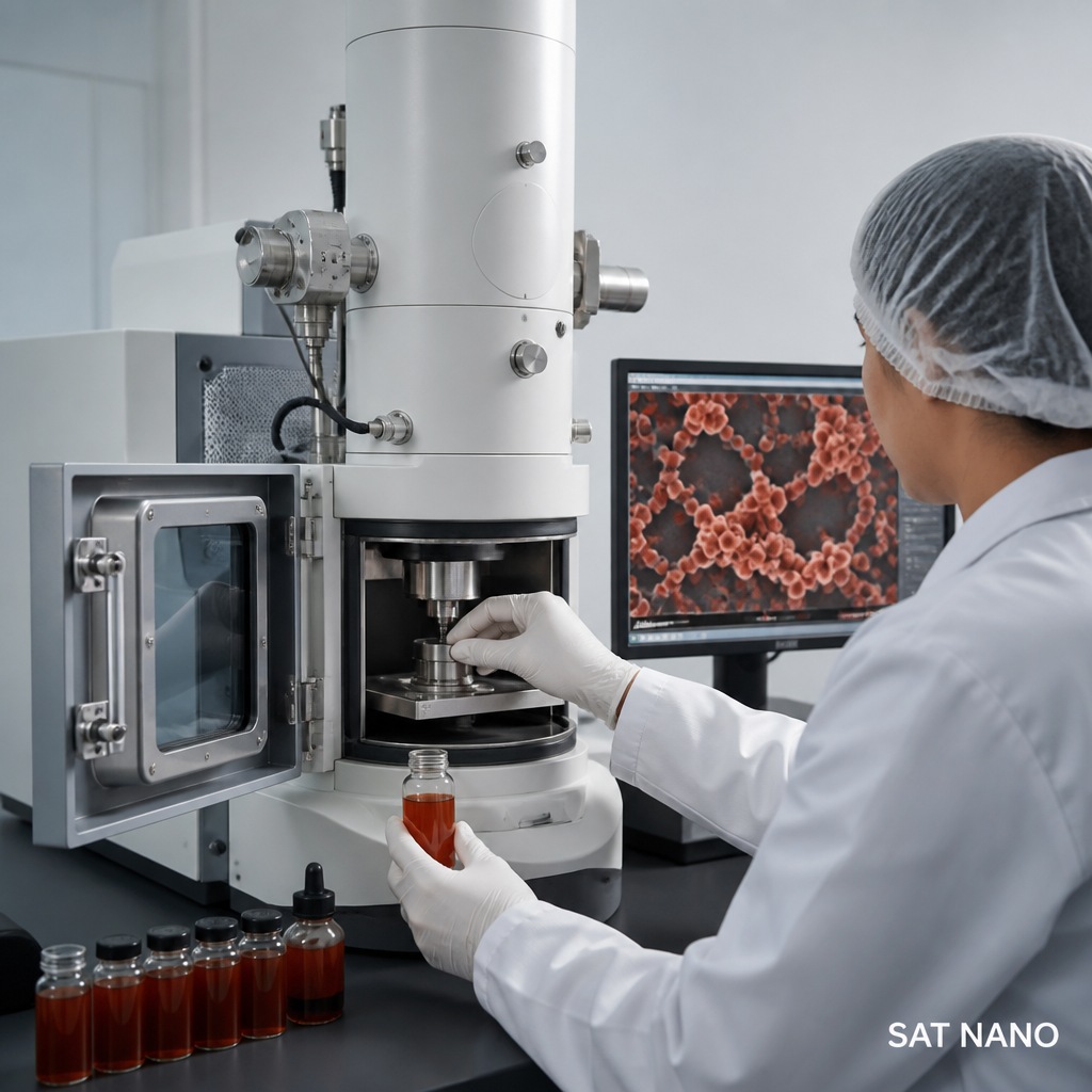 Pagpapakalat ng Fe₂O₃ (Iron(III) Oxide) Nanopowder at Electron Microscopy Observation — Operating Protocol